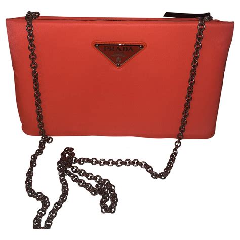 prada orange nylon tote|prada nylon shoulder bag price.